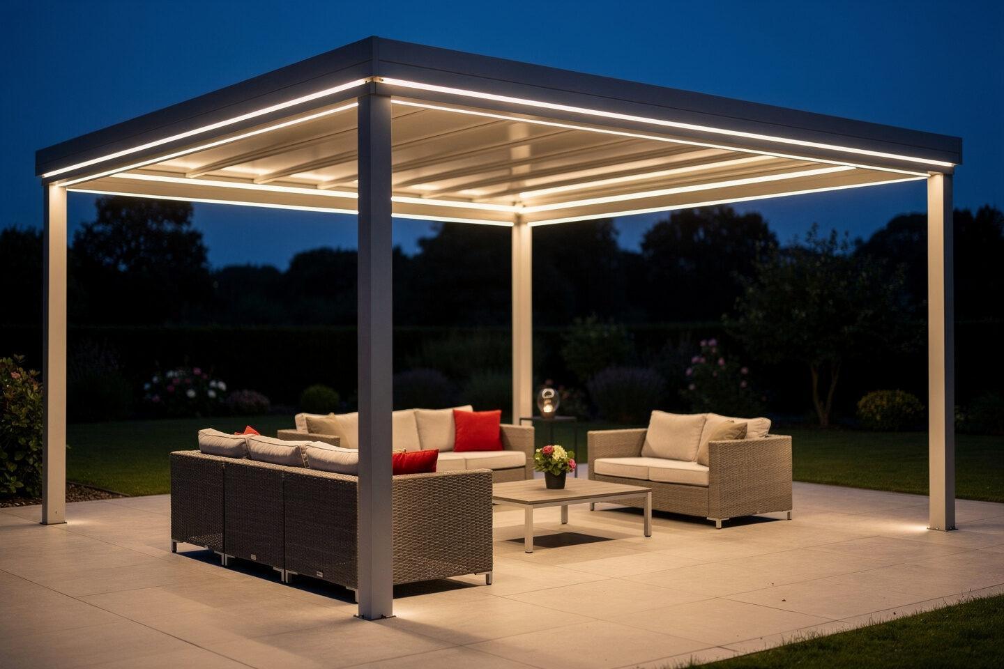 LED-Beleuchtung für Terrassenüberdachungen – Seifert Überdachungen GmbH
