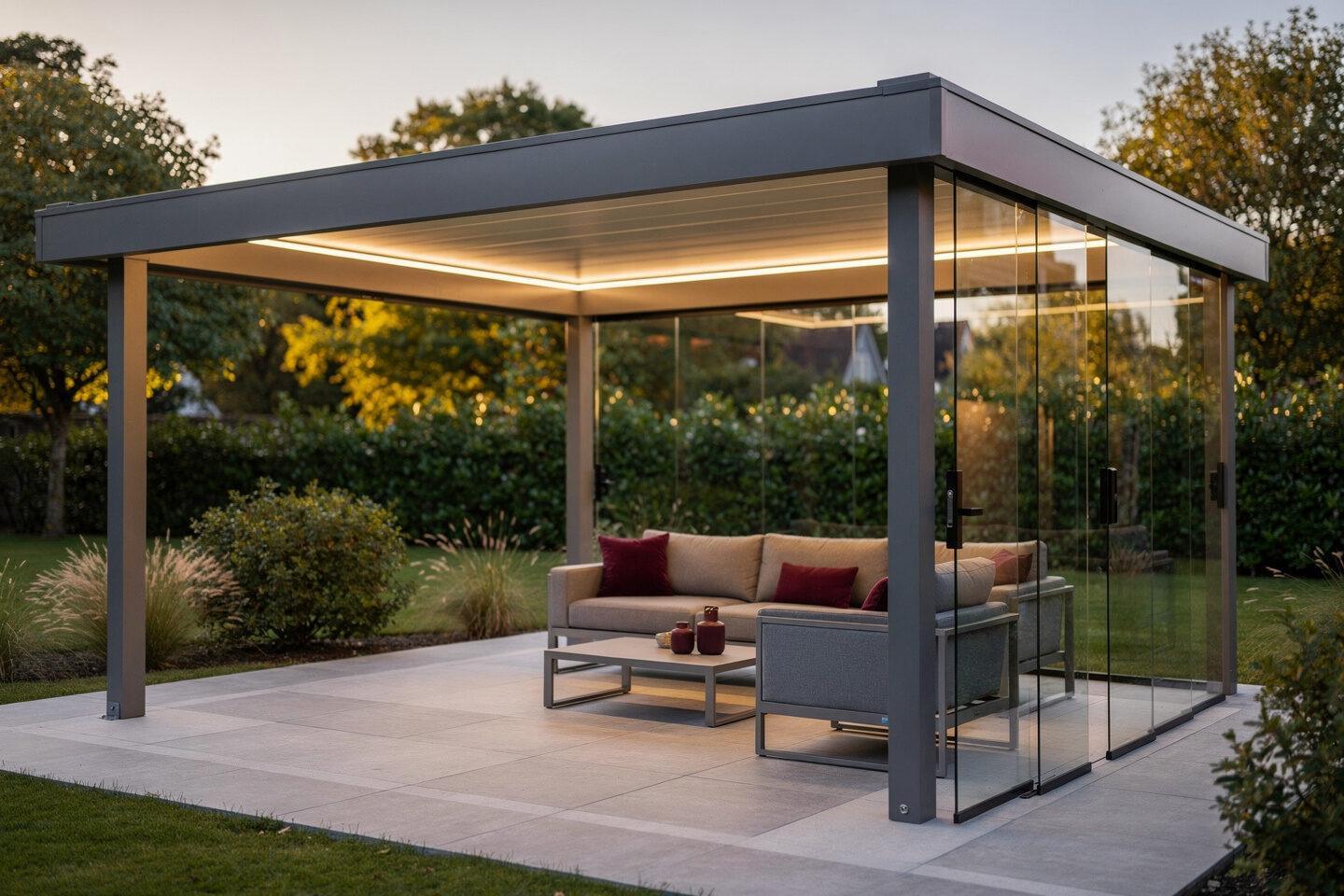 Terrassendach Neckarwestheim - ↗️Seifert Überdachungen GmbH: ✓Lamellendach, Carport, Vordach, Kalt-Wintergarten